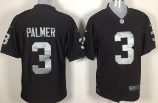 Nike Oakland Raiders #3 Carson Palmer Black Game Jersey