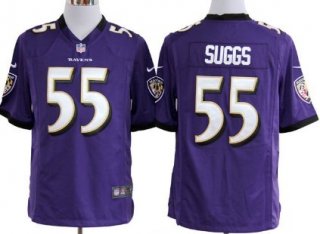 Nike Baltimore Ravens #55 Terrell Suggs Purple Game Jersey