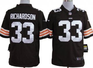 Nike Cleveland Browns #33 Trent Richardson Brown Game Jersey