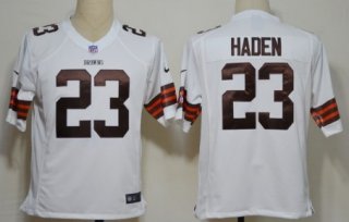 Nike Cleveland Browns #23 Joe Haden White Game Jersey