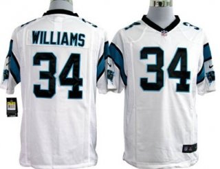 Nike Carolina Panthers #34 DeAngelo Williams White Game Jersey