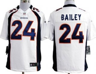 Nike Denver Broncos #24 Champ Bailey White Game Jersey