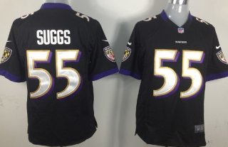 Nike Baltimore Ravens #55 Terrell Suggs Black Game Jersey