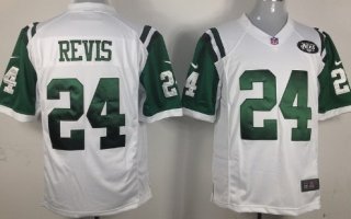 Nike New York Jets #24 Darrelle Revis White Game Jersey