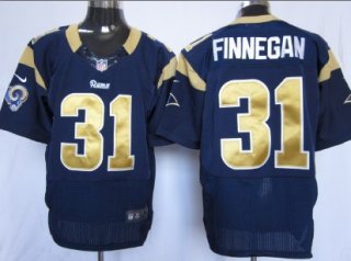 Nike St. Louis Rams #31 Cortland Finnegan Navy Blue Elite Jersey