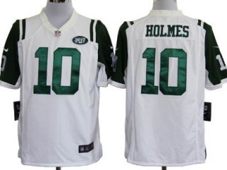 Nike New York Jets #10 Santonio Holmes White Game Jersey