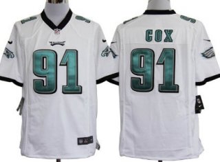 Nike Philadelphia Eagles #91 Fletcher Cox White Game Jersey