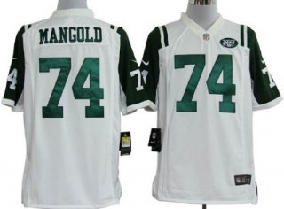 Nike New York Jets #74 Nick Mangold White Game Jersey