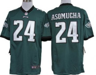 Nike Philadelphia Eagles #24 Nnamdi Asomugha Dark Green Game Jersey