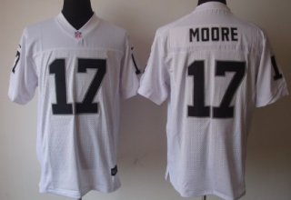 Nike Oakland Raiders #17 Denarius Moore White Elite Jersey