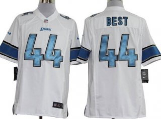 Nike Detroit Lions#44 Jahvid Best White Game Jersey