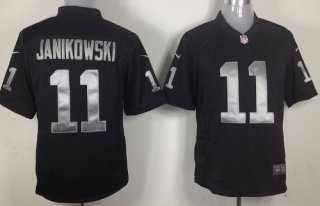 Nike Oakland Raiders #11 Sebastian Janikowski Black Game Jersey