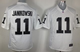 Nike Oakland Raiders #11 Sebastian Janikowski White Game Jersey