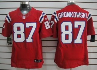 Nike New England Patriots #87 Rob Gronkowski Red Elite Jersey