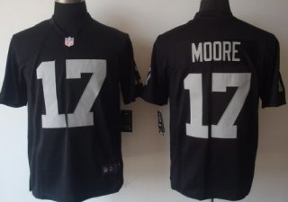 Nike Oakland Raiders #17 Denarius Moore Black Game Jersey