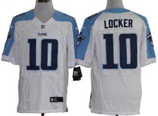 Nike Tennessee Titans #10 Jake Locker White Elite Jersey