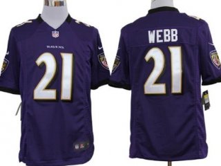 Nike Baltimore Ravens #21 Lardarius Webb Purple Game Jersey