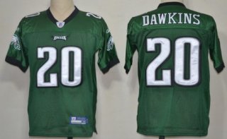 Reebok Philadelphia Eagles #20 Brian Dawkins Dark Green Jersey