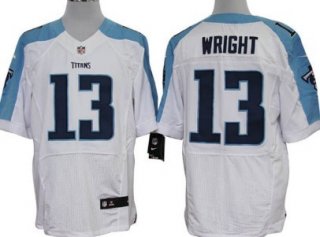 Nike Tennessee Titans #13 Kendall Wright White Elite Jersey