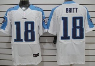 Nike Tennessee Titans #18 Kenny Britt White Elite Jersey