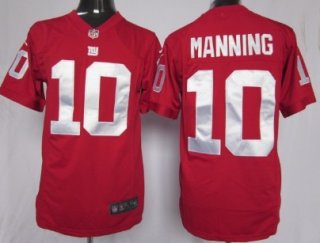 Nike New York Giants #10 Eli Manning Red Game Jersey