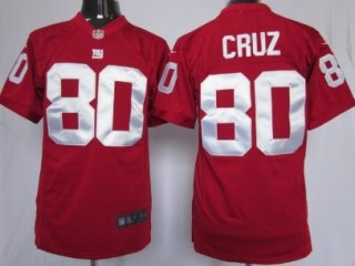 Nike New York Giants #80 Victor Cruz Red Game Jersey