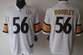 Nike Pittsburgh Steelers #56 Lamarr Woodley White Limited Jersey