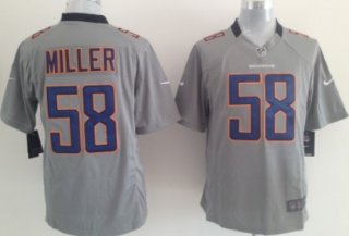 Nike Denver Broncos #58 Von Miller Gray Game Jersey