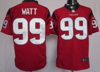 Nike Houston Texans #99 J.J. Watt Red Game Jersey