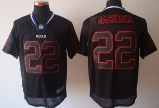 Nike Buffalo Bills #22 Fred Jackson Light Out Black Elite Jersey