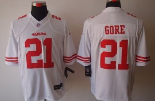 Nike San Francisco 49ers #21 Frank Gore White Limited Jersey