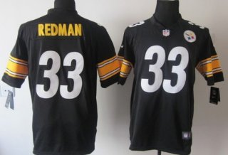 Nike Pittsburgh Steelers #33 Isaac Redman Black Limited Jersey