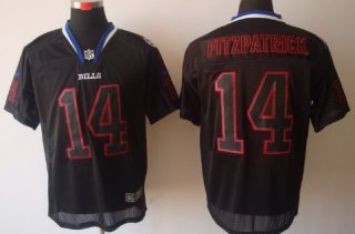 Nike Buffalo Bills #14 Ryan Fitzpatrick Lights Out Black Elite Jersey