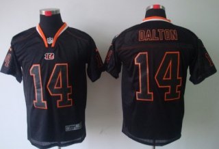 Nike Cincinnati Bengals #14 Andy Dalton Lights Out Black Elite Jersey