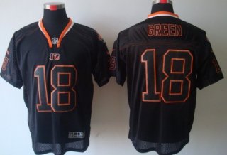 Nike Cincinnati Bengals #18 A.J. Green Lights Out Black Elite Jersey