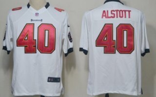 Nike Tampa Bay Buccaneers #40 Mike Alstott White Game Jersey