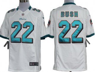 Nike Miami Dolphins #22 Reggie Bush White Limited Jersey