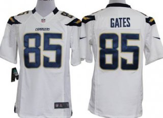 Nike San Diego Chargers #85 Antonio Gates White Limited Jersey