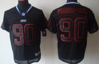 Nike New York Giants #90 Jason Pierre-Paul Lights Out Black Elite Jersey