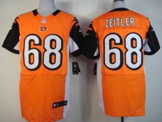 Nike Cincinnati Bengals #68 Kevin Zeitler Orange Elite Jersey