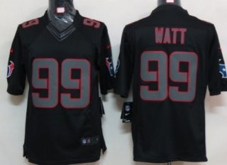 Nike Houston Texans #99 J.J. Watt Black Impact Limited Jersey