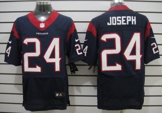 Nike Houston Texans #24 Johnathan Joseph Blue Elite Jersey