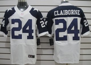 Nike Dallas Cowboys #24 Morris Claiborne White Thanksgiving Elite Jersey