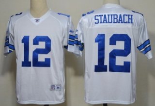 Dallas Cowboys #12 Roger Staubach White Legend Jersey