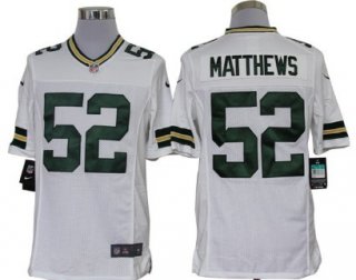 Nike Green Bay Packers #52 Clay Matthews White Limited Jersey