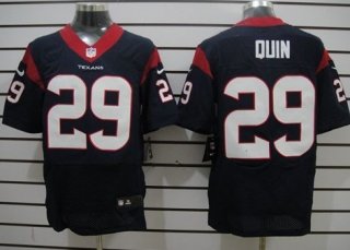 Nike Houston Texans #29 Glover Quin Blue Elite Jersey