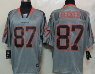 Nike Denver Broncos #87 Eric Decker Lights Out Gray Elite Jersey