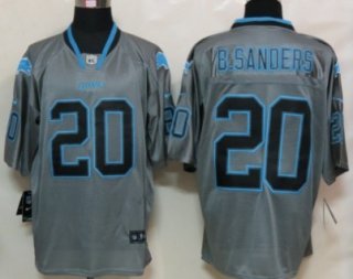 Nike Detroit Lions #20 Barry Sanders Lights Out Gray Elite Jersey