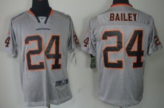 Nike Denver Broncos #24 Champ Bailey Lights Out Gray Elite Jersey