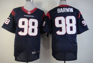 Nike Houston Texans #98 Connor Barwin Blue Elite Jersey